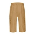 thumbnail image 4 of NAFUU Cargo Shorts for Men Stretch Waist Below The Knee Long Shorts Waterproof Relaxed Fit Hiking Capri Short Mulit Pockets Loose Fit Trousers, 4 of 9