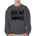 thumbnail image 1 of Awkward Styles Men's Don`t Make Me Use My Football Dad Voice Funny Graphic Sweatshirt Tops Father's Day, 1 of 4