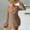 Brown, variant on Ovbmpzd Summer Swimsuit Coverups for Women Keyhole Long Sleeves Bikini Black Bathing Suit Sexy Hollowed Beach Dresses