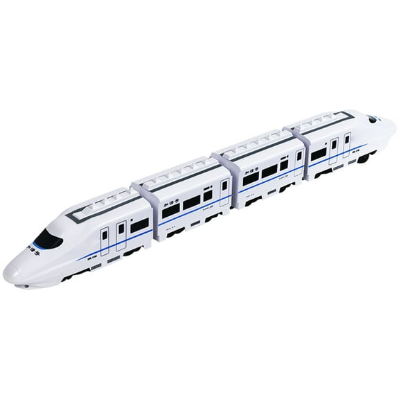 LEORX Electric Train Set for Kids Ages 48 Made of Plastic with Light Up Feature and Auto Turn Wheels White
