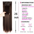 thumbnail image 5 of SHCKE 26" Straight Clip in Hair Extensions Fluffy and not Tangled 24" Wavy Curly Hair Extension Silky Full Head Clip in Hair Extension Synthetic Hair Pieces for Women, 5 of 5