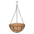 thumbnail image 1 of BRIGHTFUFU Maceta colgante de metal con forro de coco y cadenas, 1 of 7