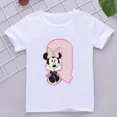 thumbnail image 3 of Camisetas de algodón para niños de Minnie, combinación de letras de la A a la Z, ropa de dibujos animados de Disney Kawaii, camisetas casuales para niños y niñas, 3 of 5