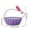 Purple, variant on Sruoe Rattan Flower Basket with Handle, Easter Eggs Candy Basket Wedding Flower Girl Baskets for Home Garden Decor, Bunny Basket for Organizing Flowers Storage Easter Egg Hunt