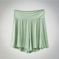 thumbnail image 2 of QQAMB Shorts for Women Modal Soft Lounge High Waist Solid Color Casual Sleepwear Cozy Pajama Bottom Shorts Green M, 2 of 6