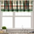 thumbnail image 2 of Ambesonne Floral Art Valance & Curtain 3 Pcs Set, Peony Eucalyptus Tartan, 55"x24", Laurel Green Multicolor, 2 of 7