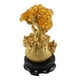 thumbnail image 4 of Árbol de dinero de cristal de cuarzo amarillo, sapos dorados dobles, estilo bonsái, decoración de árboles de fortuna amarillos para mejorar la suerte y la riqueza, 4 of 5