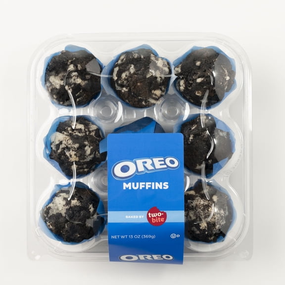 Two-bite Oreo Muffins, 13 oz, 9 Count, Baked (Shelf Stable)