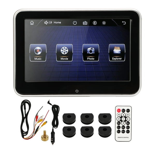Headrest Display, Vehicle Headrest Player Wire Mirror Link 1080P Movie Playing 8in IPS Touch Screen For Automotive Accessories