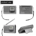 thumbnail image 1 of Mini Radio, Radio Receiver, Portable MW AM/FM Stereo Speaker, for Travel Clear Sound with Digital Alarm Clock for Home, 1 of 7