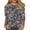C-Black445, variant on DHFJKG T Shirts For Women 3/4 Sleeve Summer Round Neck Floral Printed Loose Fit Casual Fashion Tunic Trendy Tops