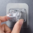 thumbnail image 3 of 4pcs Practical Punch-free Pasting Curtain Rod Clips Home Curtain Rod Holders, 3 of 9