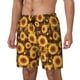 thumbnail image 1 of Fotbe Vintage Brown Plaid Sunflower Traje de Baño para Hombre – Shorts de Natación de Secado Rápido con Forro y Bolsillos-3X-Large, 1 of 6