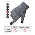 thumbnail image 2 of BadPiggies Winter Warm Texting Gloves Touchscreen Anti-Slip Knit Thermal Soft Lining Elastic Cuff Gloves for Women Men (Women, Black), 2 of 10