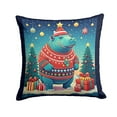 thumbnail image 2 of Hippopotamus Christmas Fabric Decorative Pillow 14 in x 14 in, 2 of 2