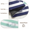 thumbnail image 6 of 2x3 Ft Entryway Area Rug, Anchor Aqua Kitchen Rug Runner Washable Floor Mat, Modern Navy Blue White Striped Nautical Non Slip Indoor Door Mat Throw Carpet for Bathroom Living Room Bedroom, 6 of 8