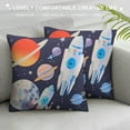 thumbnail image 3 of Milky Way Rocket Ship Nursery Throw Pillow Plush, 3 of 5
