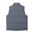 thumbnail image 6 of Men's Outerwear Vest, Puffer Vest for Men Winter Coat Casual Stand Collar Sleeveless Zip Up Thick Waistcoat (M, Dark Gray), 6 of 6