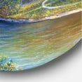 thumbnail image 3 of Designart 'Sunrise Glow Through The Pine & Fir Forest' Lake House Circle Metal Wall Art 29x29 - Disc of 29, 3 of 5