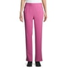 ClimateRight by Cuddl Duds Modern Fit Straight-Leg Flat Front Scrub Pant (Women's Petite), 1 Count, 1 Pack