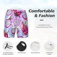 thumbnail image 3 of Naloa Dragon Fruit Print Men Swim Trunks with Compression Liner ,Board Shorts,Men's Swim Shorts with Drawstring and Elastic Waistband-, 3 of 6