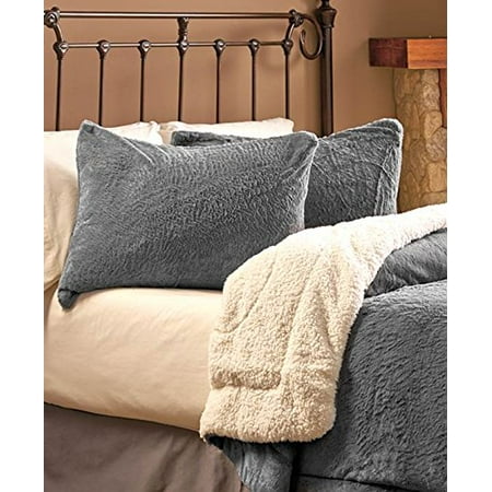 Luxury Plush Stone King Reversible Comforter Sets Walmart Com