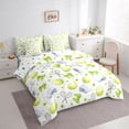thumbnail image 2 of Manfei Cute Tennis Twin Bedding For Boys,Bow Racket Pattern Bedding Comforter Set,Green White,Polkadot Reversible,7pcs, 2 of 8