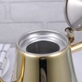 thumbnail image 2 of JUNWELL 1.5L Gooseneck Kettle Electric Stainless Steel Tea Kettle Coffee Teapots with Tea Strainers for Stovetop Safe Boiled Golden, 2 of 4