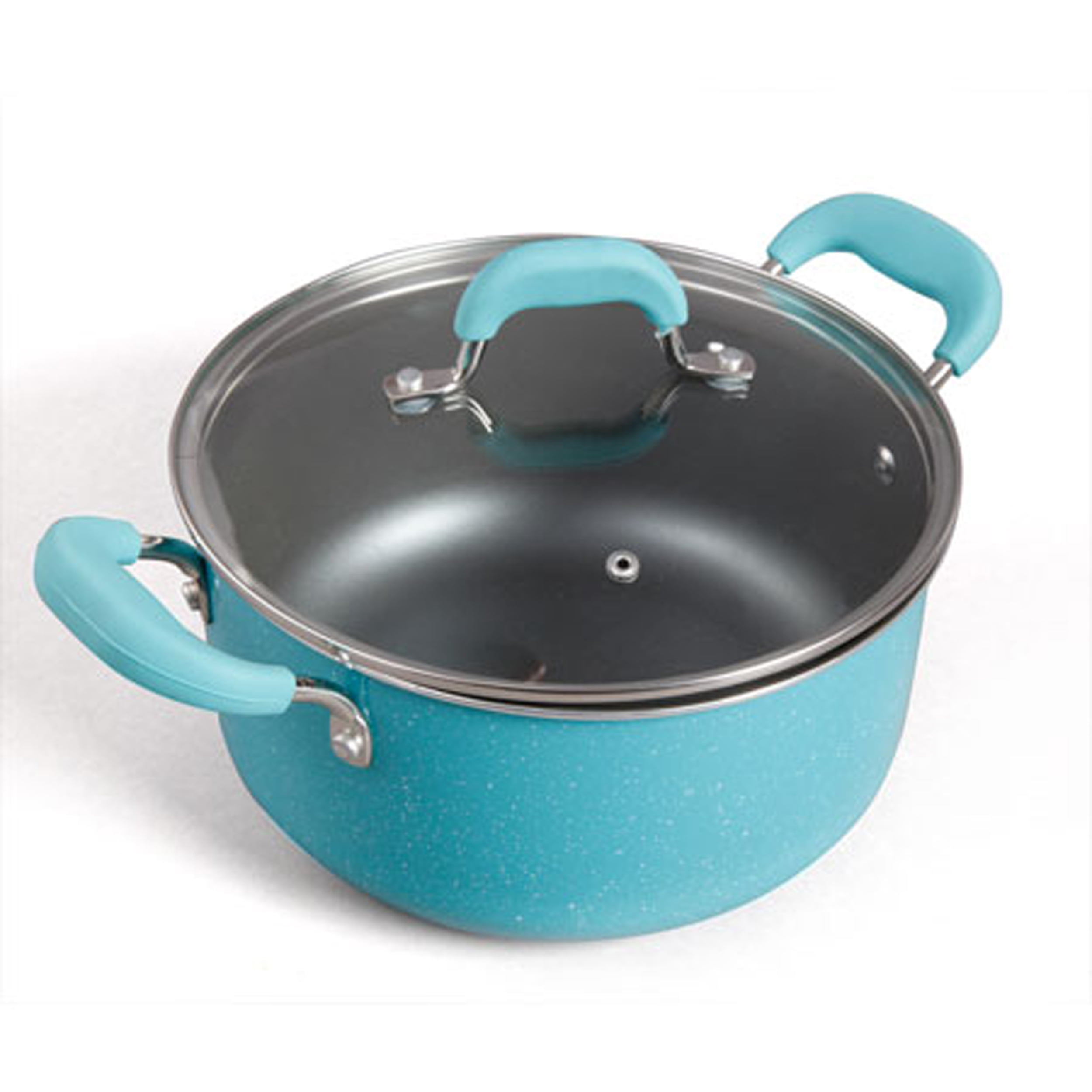 The Pioneer Woman Vintage Speckle 12-quart Stock Pot with Hollow Side  Handles- Turquoise,  price tracker / tracking,  price history  charts,  price watches,  price drop alerts