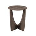 thumbnail image 3 of Table d'Appoint Ronde en Bois de 19 Pouces avec Base Croisée Ouverte - Frêne Cérusé, 3 of 5