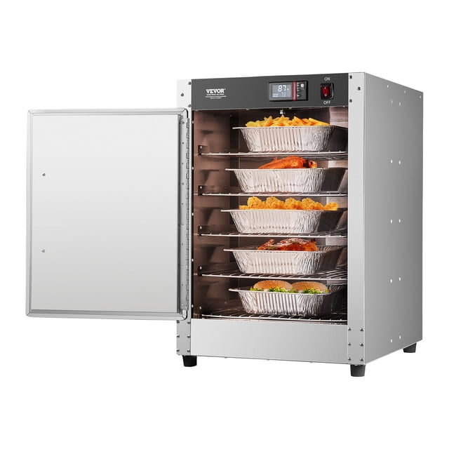 VEVOR Hot Box Food Warmer 5-Tier Concession Warming Cabinet with Water Tray for Pizza