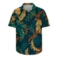 thumbnail image 4 of Aloohaidyvio big and tall shirts ,Mens Color Block Hawaii Print With Pocket Turndown Short Sleeve Shirt Blouse,Hawaiian Shirt for Men, 4 of 6