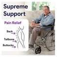thumbnail image 2 of Wheelchair Lumbar Pillow - Back Pain Relief - Contours Your Lower Back Posture - Adjustable Back Support Pillow - Prevents Wheelchair Hammocking - 20" x 19", 2 of 5