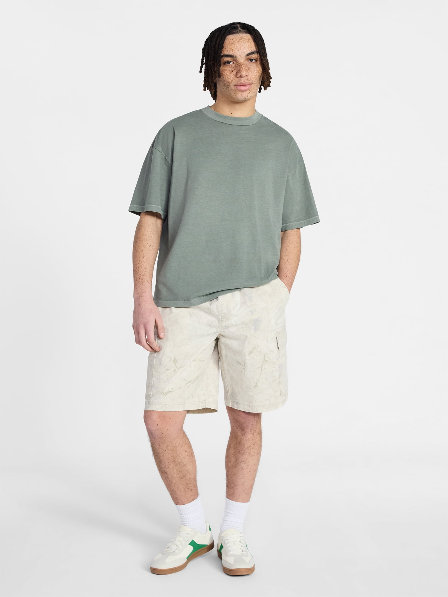 No Boundaries Twill Cargo Shorts, 10" Inseam, Men's XS-5XL