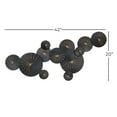 thumbnail image 3 of DecMode Black Metal Plate Wall Decor with Gold Accents, 3 of 8