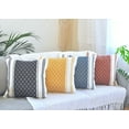 thumbnail image 7 of Cotton Woven Designer Throw Pillow Cover, Rust Brown & Off White, 20x20 inches | Square Cushion Covers with Geometric Design Set of 2, 7 of 7