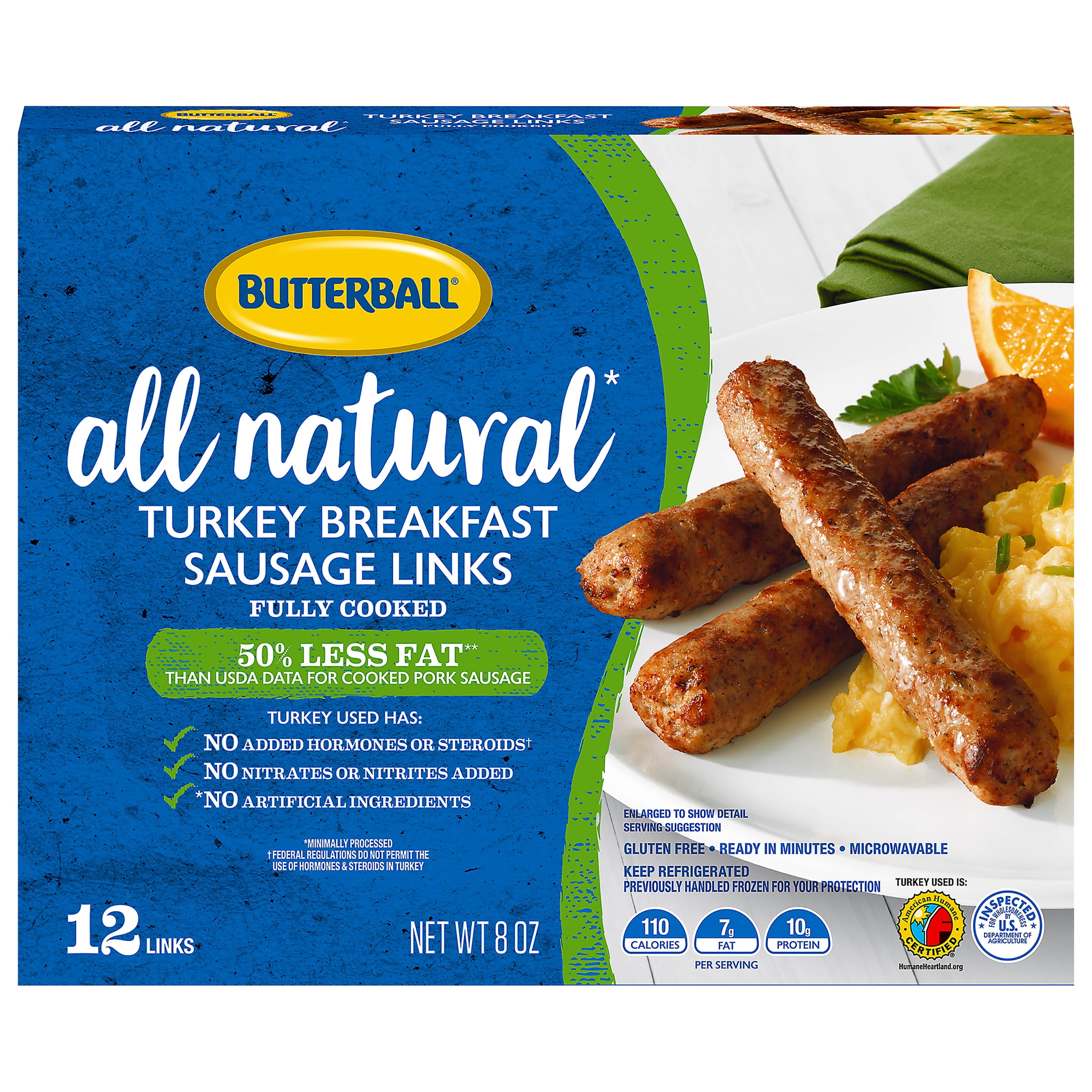 Butterball All Natural Turkey Breakfast Sausage Links, 8 oz