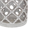 thumbnail image 4 of Cement Lantern with Cut Out Design and Hollow Space, Gray, 4 of 5