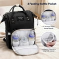 thumbnail image 2 of Diaper Bag Backpack,Caveen Multifunctional Mommy Nappy Bags with Insulated Pockets, Waterproof, Large Capacity, Black, 2 of 8
