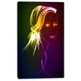 thumbnail image 2 of Illuminating Girl s Head Fractal - Modern Portrait Canvas Art, 2 of 4