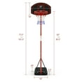 thumbnail image 2 of Gymax Support de Système de Panier de Basketball Réglable Portable avec 2 Roues Base Remplissable, 2 of 10