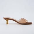 thumbnail image 4 of Cushionaire Doral Clear Kitten Heels for Women, Slip-On Open Toe Dress Sandals with Cushioned Footbed, 4 of 6