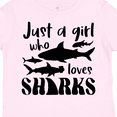 thumbnail image 4 of Inktastic Just a Girl Who Loves Sharks Girls Toddler T-Shirt, 4 of 5
