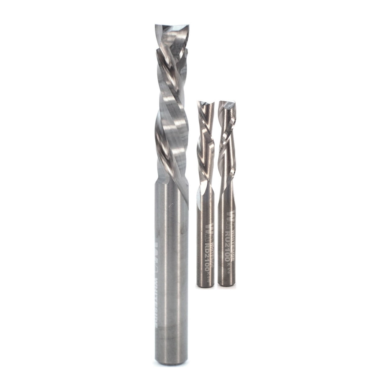 Whiteside Router Bits UD2102 Up/Down Cut Spiral Bit with Solid Carbide Compression and 1/4-Inch Cutting Diameter 