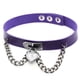 thumbnail image 1 of Minnieouse Punk PU cuero gargantilla cadena colgante corazón collares mujeres niñas gargantilla señora regalo joyería Ropa, zapatos y accesorios Miscelánea Púrpura Minnieouse PS11278-04, 1 of 6