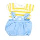 thumbnail image 2 of Camiseta de muñeca que se adapta a tus propias muñecas para niñas pequeñas, coordinación, imaginación, disfraces prácticos para muñecas de 14,96 rayas amarillas, 2 of 7