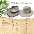 thumbnail image 5 of Panama Jack Men's Mesh Crown Safari Sun Hat with Chin Cord, UPF 50+, Large, Navy, 5 of 9