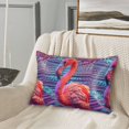 thumbnail image 2 of Pofeuu Digital Flamingo Vibrant Art Print Satin Pillowcase for Hair and Skin Pillow Cases, Silk Pillow Cases, Soft Cooling Pillow Covers, 20x30 Inches（Pillow core not included）, 2 of 7