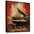 thumbnail image 2 of Designart "Timeless Tunes Of The Vintage Piano" Music Floater Framed Canvas Art Print, 2 of 5