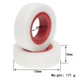 thumbnail image 4 of Remplacement de Pneus de Roue de 2.2inch de la Mousse 130mm TPE Plus Douce d'Étape pour la Voiture de Télécommande de Capra de SCX10 Wraith TRAX4 1/10, 4 of 6